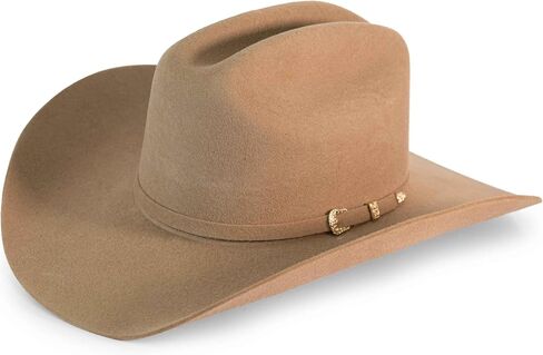 قبعات توكسون: Dallas Texana 100x Camel - قبعة رعاة البقر من الصوف الفاخر، تجعيد رجل الماشية الكلاسيكي، حافة غربية واسعة لمسابقات رعاة البقر والحفلات in Kuwait