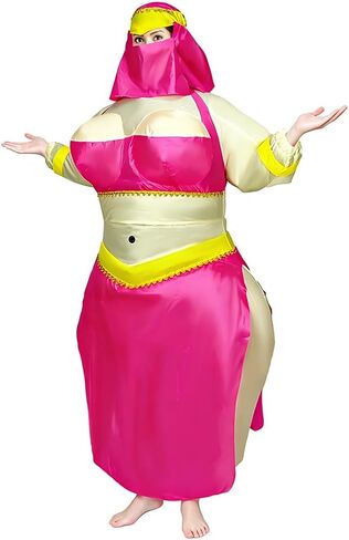 MXoSUM Funny Inflatable Costume for Women Funny Blow Up Belly Dancer Suit Princess Halloween Cosplay Costume for Adult in Saudi Arabia