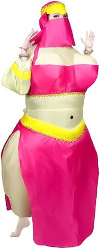 MXoSUM Funny Inflatable Costume for Women Funny Blow Up Belly Dancer Suit Princess Halloween Cosplay Costume for Adult in Saudi Arabia