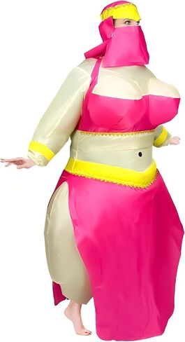 MXoSUM Funny Inflatable Costume for Women Funny Blow Up Belly Dancer Suit Princess Halloween Cosplay Costume for Adult in Saudi Arabia