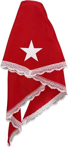 Caribbean Havana Fiesta Adult Dress - Traditional Attire with Red Star Flag Scarf L in Saudi Arabia