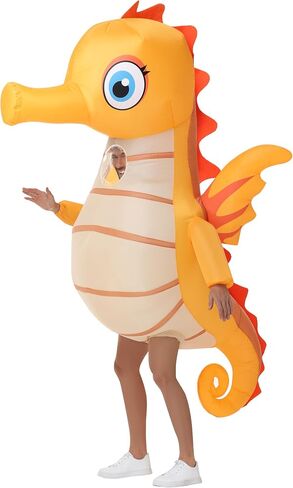 Spinosaurus Inflatable Seahorse Costume Adult, Funny Blow Up Costume for Men/Women for Halloween Cosplay in Saudi Arabia