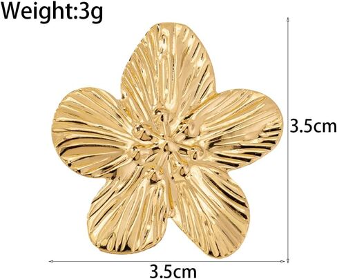 Gold Flower Brooch Pin for Women,Vintage Floral Lapel Pin for Dress Suit Shirt Clothes,Dainty Flower Jewelry Accessories in Kuwait