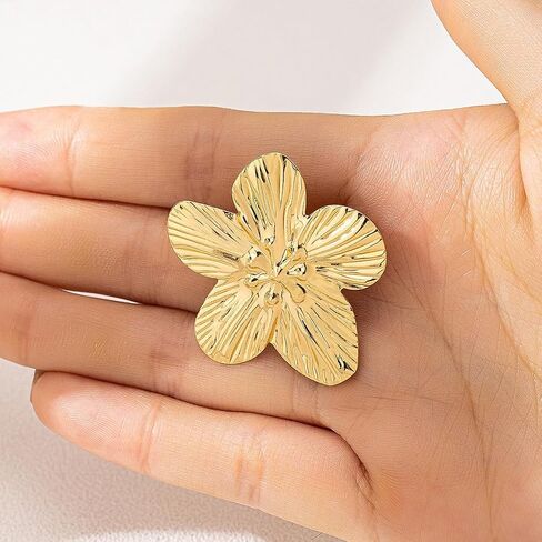 Gold Flower Brooch Pin for Women,Vintage Floral Lapel Pin for Dress Suit Shirt Clothes,Dainty Flower Jewelry Accessories in Kuwait
