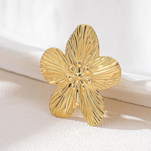Gold Flower Brooch Pin for Women,Vintage Floral Lapel Pin for Dress Suit Shirt Clothes,Dainty Flower Jewelry Accessories in Kuwait
