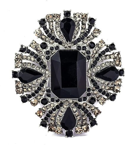 YOQUCOL Vintage Austrian Crystal Rhinestone Flowers Shaped Brooch Pin for Women Girls Lapel Pin for Sweater,Coat Dress Accessories in Kuwait