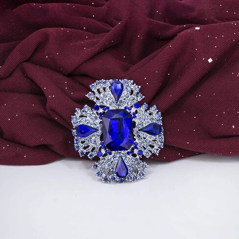 YOQUCOL Vintage Austrian Crystal Rhinestone Flowers Shaped Brooch Pin for Women Girls Lapel Pin for Sweater,Coat Dress Accessories in Kuwait