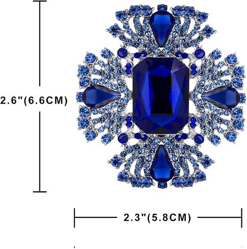 YOQUCOL Vintage Austrian Crystal Rhinestone Flowers Shaped Brooch Pin for Women Girls Lapel Pin for Sweater,Coat Dress Accessories in Kuwait