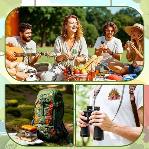 100 Pcs Camping Pins Funny Outdoors Camp Adventure Brooch Pins Lapel Pin for Camping Adventure Birthday Party Decorations Gift Hat Jacket Clothes Backpacks Decor Accessories in Kuwait