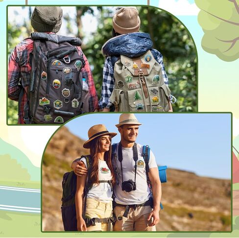 100 Pcs Camping Pins Funny Outdoors Camp Adventure Brooch Pins Lapel Pin for Camping Adventure Birthday Party Decorations Gift Hat Jacket Clothes Backpacks Decor Accessories in Kuwait
