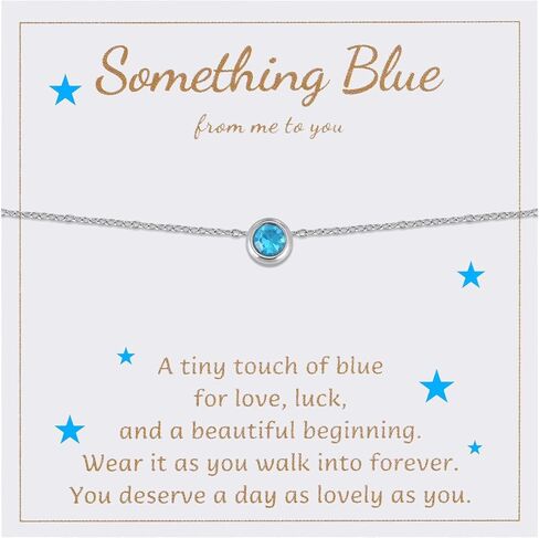 MIXJOY Something Blue Anklet for Bride, Elegant White Blue Pearl Jewelry for Wedding Day, Bridal Shower, Bachelorette Party in Kuwait