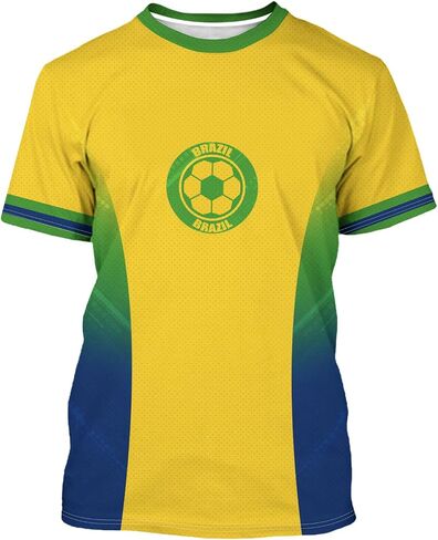 Soccer Jersey Football Supporter Fan Shirt Short Sleeve Athletic Apparel Breathable Crewneck Graphic Sports Tee in Kuwait