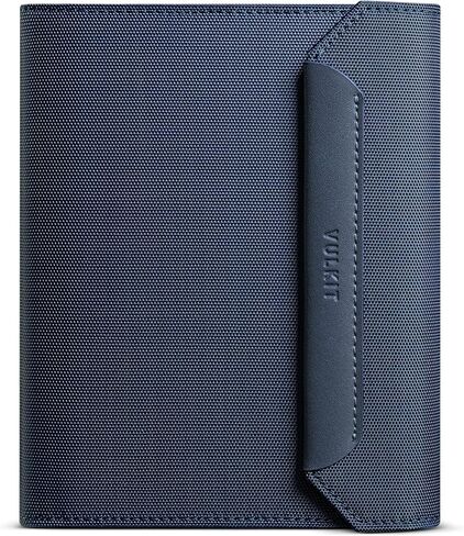 VULKIT RFID Blocking Leather Passport & Card Holder, Dual Person Travel Passport Wallet with Secure Magnetic Closure, Black in Kuwait