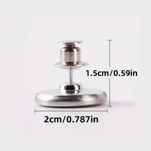 8PCS Magnetic Curtain Clips, Strong Metal Magnetic Snap Buttons for Curtains, Light Blocking Curtain Closures, No Drill Window Privacy Clips for Home Bathroom Kitchen (8PCS) in Kuwait