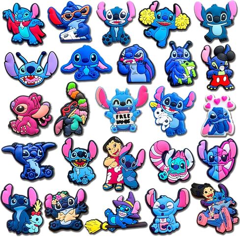 25Pcs Cartoon Shoe Decoration Charms for Croc Clog Sandals in Saudi Arabia