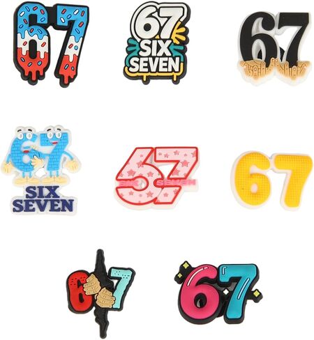 8PCS Funny 6 7 Meme Shoe Charms Set, Shoe Decoration Party Gifts for Adults Teens in Saudi Arabia