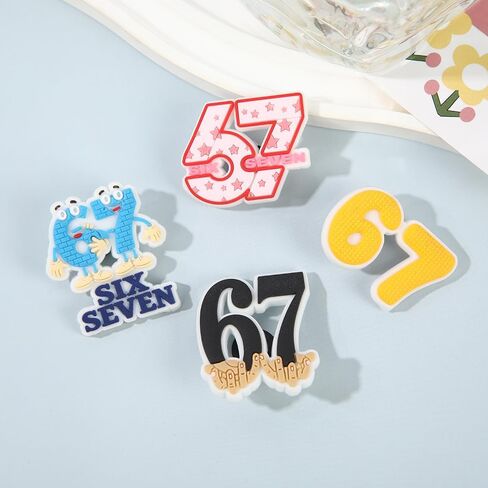 8PCS Funny 6 7 Meme Shoe Charms Set, Shoe Decoration Party Gifts for Adults Teens in Saudi Arabia