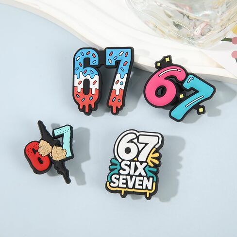 8PCS Funny 6 7 Meme Shoe Charms Set, Shoe Decoration Party Gifts for Adults Teens in Saudi Arabia