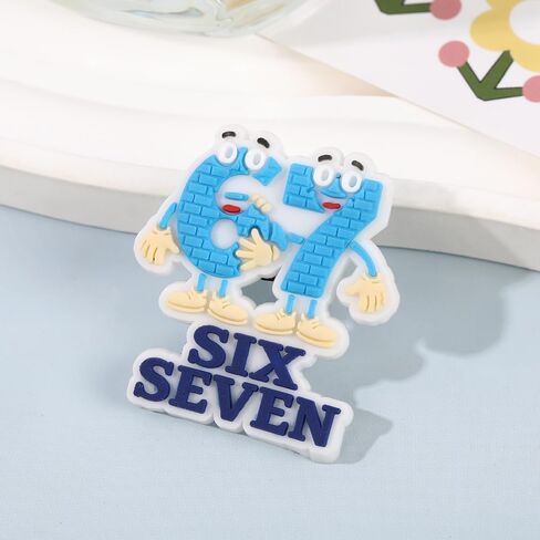 8PCS Funny 6 7 Meme Shoe Charms Set, Shoe Decoration Party Gifts for Adults Teens in Saudi Arabia