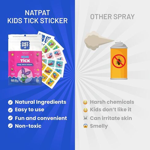 NATPAT Trail Patch Tick Repellent Stickers for Kids + Shoe Charm Holder - Attach Sticker to Shoe Charm for Fun and Functional Tick Protection in Saudi Arabia