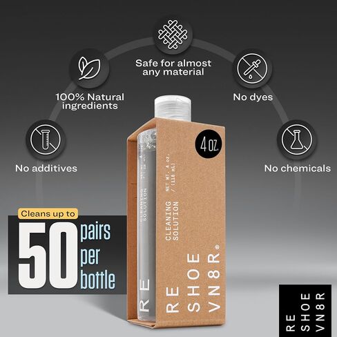 RESHOEVN8R Shoe Cleaner Kit & Shoe Protector Spray Bundle – Sneaker Cleaning Solution Waterproof Rain & Stain Protection Spray for Mesh, Canvas, Suede, Knit & Leather Shoes in Saudi Arabia