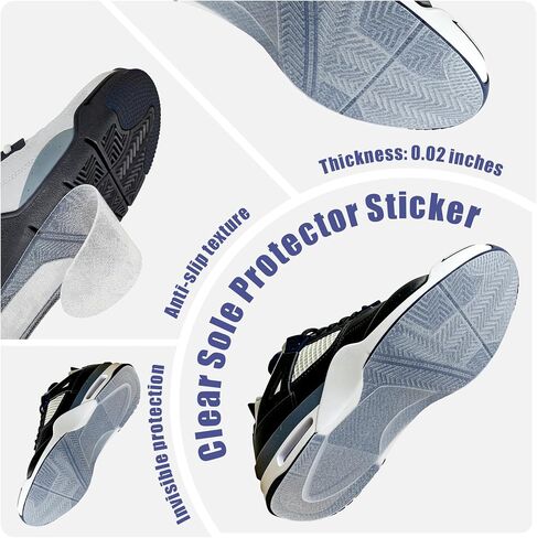 8 Pack Shoe Sole Protector for Sneakers,14.2 * 5.9 Inch Clear Shoe Bottom Protector, Red Bottom Heels, Dress Shoes, etc(8 Pcs) in Saudi Arabia