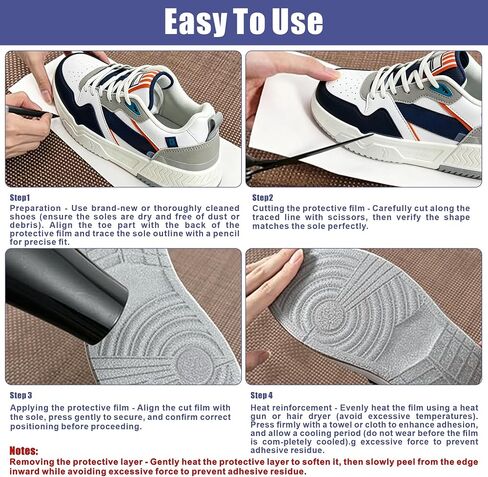 8 Pack Shoe Sole Protector for Sneakers,14.2 * 5.9 Inch Clear Shoe Bottom Protector, Red Bottom Heels, Dress Shoes, etc(8 Pcs) in Saudi Arabia