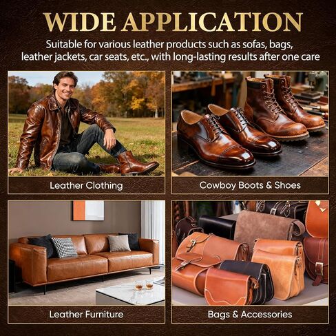 Leather Boot Care Kit – Mink Oil,Saddle Soap for Leather, Applicators & Sponge,Flannel bag – Leather Care Kit,Boot Cleaning Kit,Leather Shoe Care Kit for Cowboy Boots,Work Boots,Shoes in Saudi Arabia