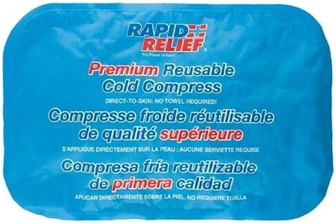Rapid Relief Large Reusable Gel Cold Compress - Comfortable Flex Ice Packs for Back, Knee, Shoulder, Muscle Aches, and Body Pain Relief 8" x 12" Large in Saudi Arabia