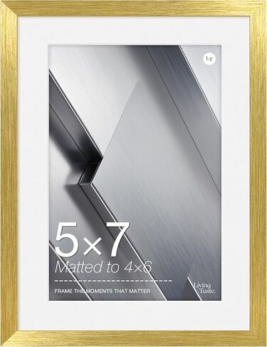 18x24 Gold Aluminum Frame,Brush Gold Metal Poster Frame With Plexi Glass,Picture Frame Display Photo 18x24 For Wall in Kuwait
