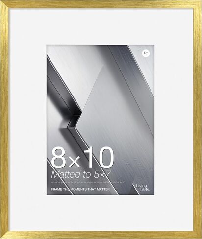 18x24 Gold Aluminum Frame,Brush Gold Metal Poster Frame With Plexi Glass,Picture Frame Display Photo 18x24 For Wall in Kuwait