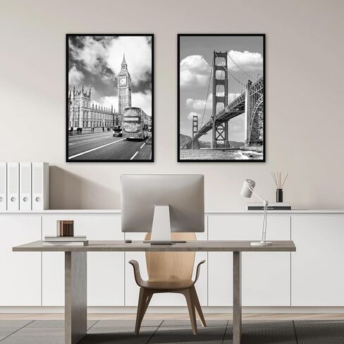 24x36 Black Flat Profile Poster Frame, Wall Mountable Photo Frame for Art Prints, Posters & Home Decor in Saudi Arabia