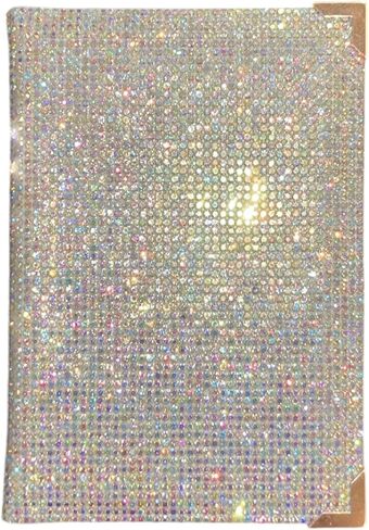 Bling Passport Holder, Diamond Passport Cover, Travel Documents Organizer Protector, Rhinestone Wallet, Luggage Tag, Vacation Essential, Gift for Women and Men (AB/Rose Gold Edge) in Kuwait