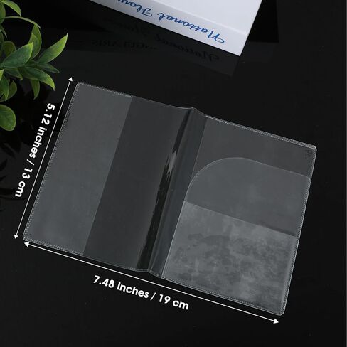 6PCS Clear Passport Sleeve Protector, Waterproof Plastic Passport Holder, Passport Protector for Travel, Transparent Passport Cover for Passports and Travel Documents in Kuwait