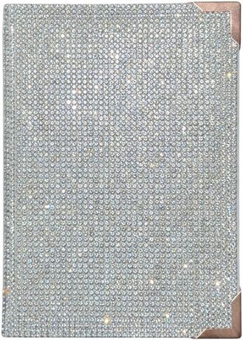 Bling Passport Holder, Diamond Passport Cover, Travel Documents Organizer Protector, Rhinestone Wallet, Luggage Tag, Vacation Essential, Gift for Women and Men (AB/Rose Gold Edge) in Kuwait