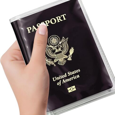 6PCS Clear Passport Sleeve Protector, Waterproof Plastic Passport Holder, Passport Protector for Travel, Transparent Passport Cover for Passports and Travel Documents in Kuwait