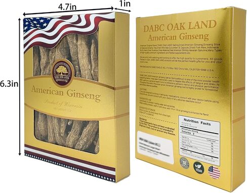 American Ginseng Slices from Wisconsin, DOL American Wisconsin Ginseng Slices Root for Tea, Energy for Men Women Mental Health Boosts Immunity, Gluten Free Small Round 1 Box of 4 Ounces in Kuwait