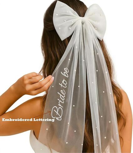 JoyChoi Bachelorette Party Accessories Set for Bride – Bride to Be Sash, Heart Sunglasses & Pearl Bow Veil – Bridal Shower Decorations, Engagement Party Favors & Wedding Gifts for Women in Saudi Arabia