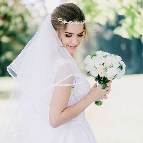 2PCS Blue Bride To Be Sash and Bridal Veil Blue White Bride Sash Bachelorette Veils for Women Bachelorette Bridal Shower Engagement Party Accessories in Saudi Arabia