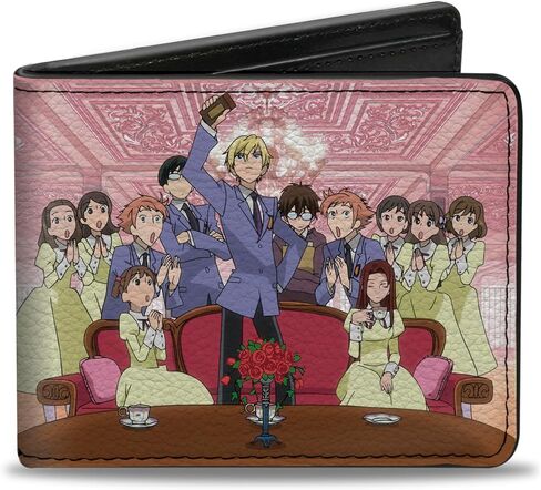 Buckle-Down Ouran High School Host Club Wallet, Bifold, Ouran Host Club Tamaki Presentation Scene and Logo Pinks, Vegan Leather in Kuwait