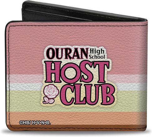 Buckle-Down Ouran High School Host Club Wallet, Bifold, Ouran Host Club Tamaki Presentation Scene and Logo Pinks, Vegan Leather in Kuwait