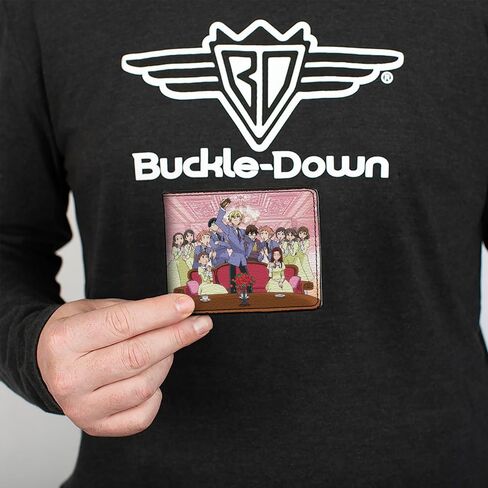 Buckle-Down Ouran High School Host Club Wallet, Bifold, Ouran Host Club Tamaki Presentation Scene and Logo Pinks, Vegan Leather in Kuwait
