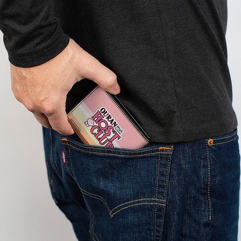 Buckle-Down Ouran High School Host Club Wallet, Bifold, Ouran Host Club Tamaki Presentation Scene and Logo Pinks, Vegan Leather in Kuwait