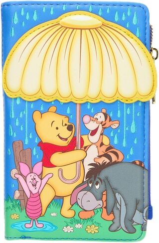 محفظة Loungefly Disney Winnie the Pooh Rainy Umbrella Scene - BoxLunch حصريًا باللون الأزرق in Kuwait