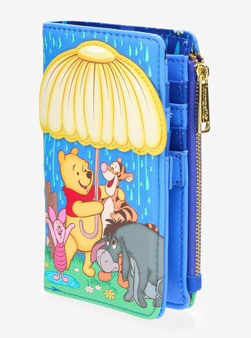 محفظة Loungefly Disney Winnie the Pooh Rainy Umbrella Scene - BoxLunch حصريًا باللون الأزرق in Kuwait