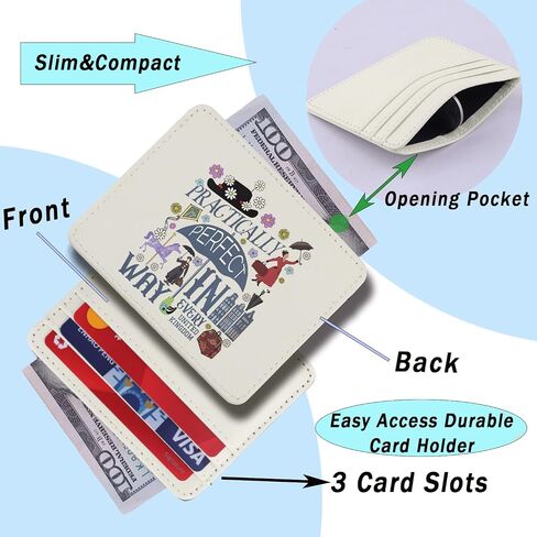 ENSIANTH Movie Quote Front Pocket Wallets Practically Perfect in Every Way-Fantasy Inspired Gift Musical Fans Leather Wallet (Mary CH) in Kuwait