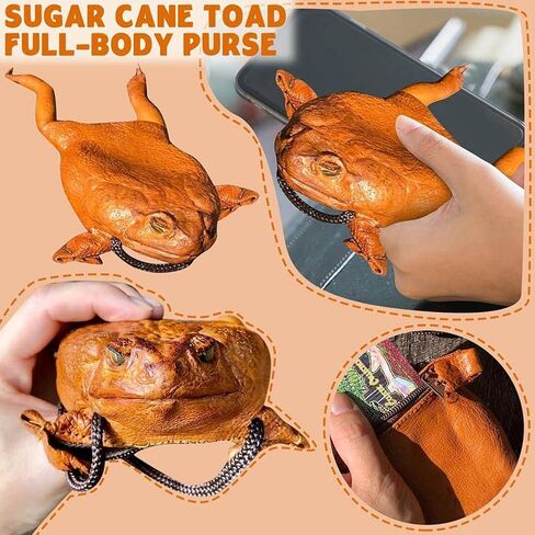 Cane Toad Full Body Wallet, Latex Purse with Lanyard for Credit Cards and Cash, Stylish Retro Design Friends, 24x13.5cm (Pink money bag) in Saudi Arabia