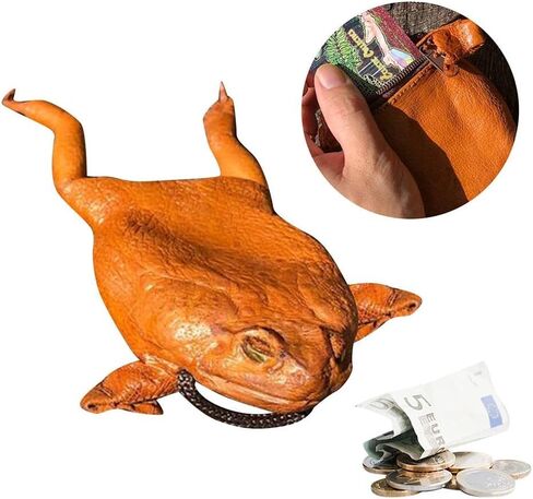 Cane Toad Full Body Wallet, Latex Purse with Lanyard for Credit Cards and Cash, Stylish Retro Design Friends, 24x13.5cm (Pink money bag) in Saudi Arabia