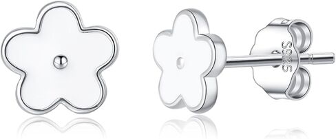 Reffeer Solid 925 Sterling Silver Daisy Stud Earrings for Women Teen Small Color Flower Stud Earrings Spring Summer Earrings in Kuwait