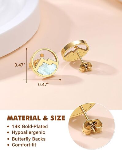 Eryuor God Is Within Her - Gold/Silver Mustard Seed Earrings Inspirational Christian Gifts for Teen Girls Women in Saudi Arabia